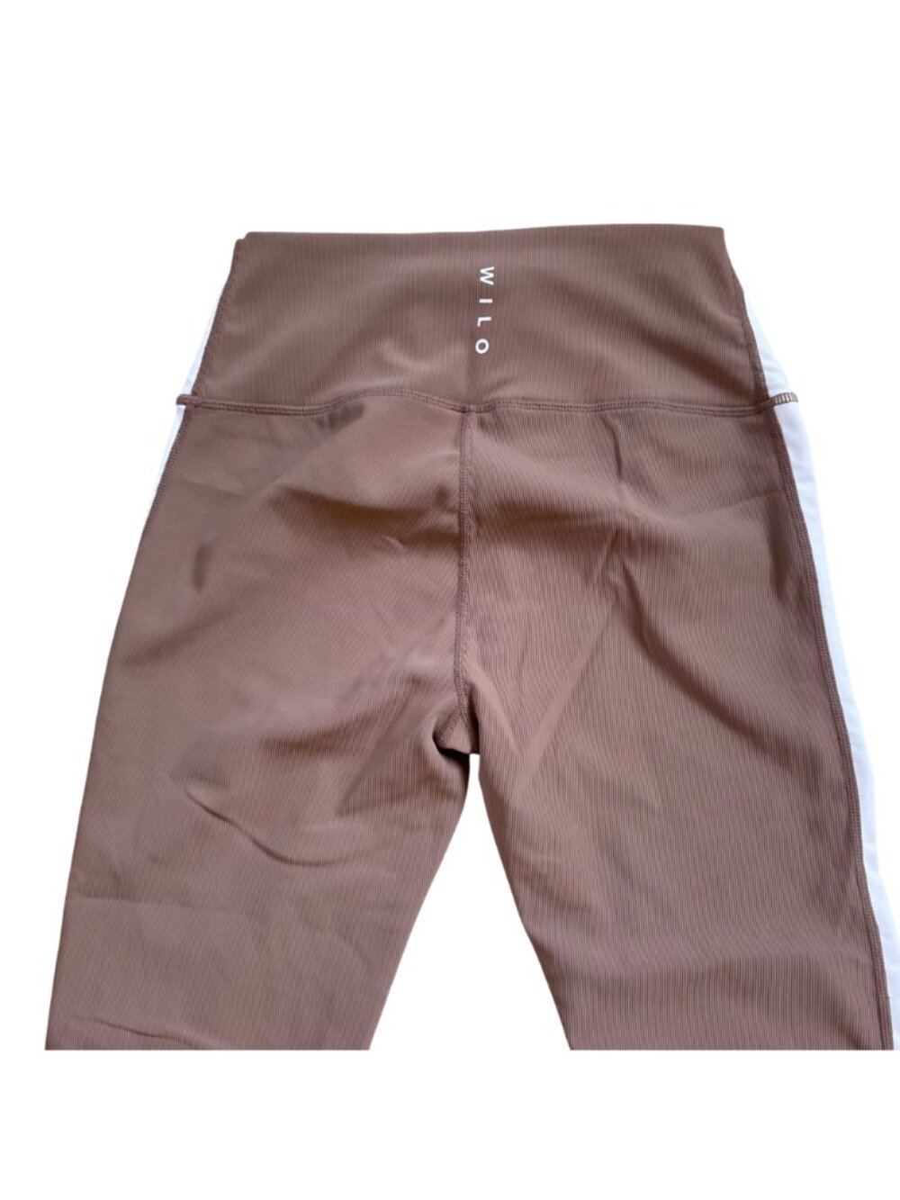 Wilo High-Waisted Yoga Leggings Taupe Beige White Women's medium - Picture 10 of 11